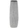 Gray Ceramic Eclectic Vase, 5" x 5" x 16"
