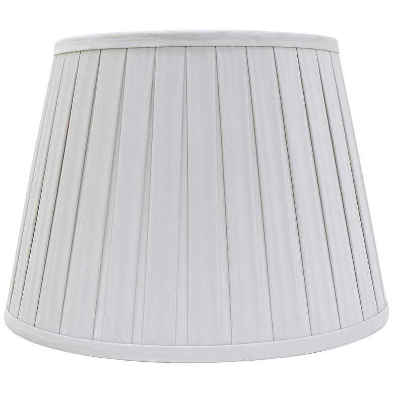 Image 1 Gray Cloud Empire Box Pleat Lamp Shade 8x12x8 (Spider)