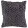 Gray Cotton Velvet 20" Square Decorative Pillow