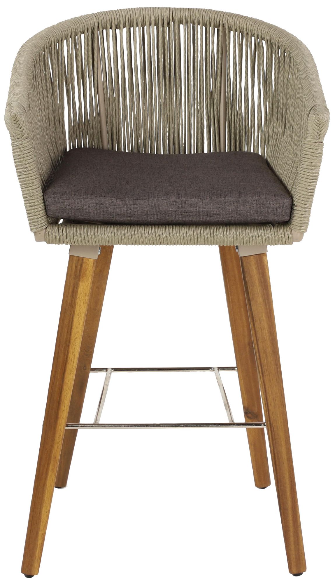 Image 6 Gray Fabric Modern Bar Stool, 22" x 20" x 37" more views