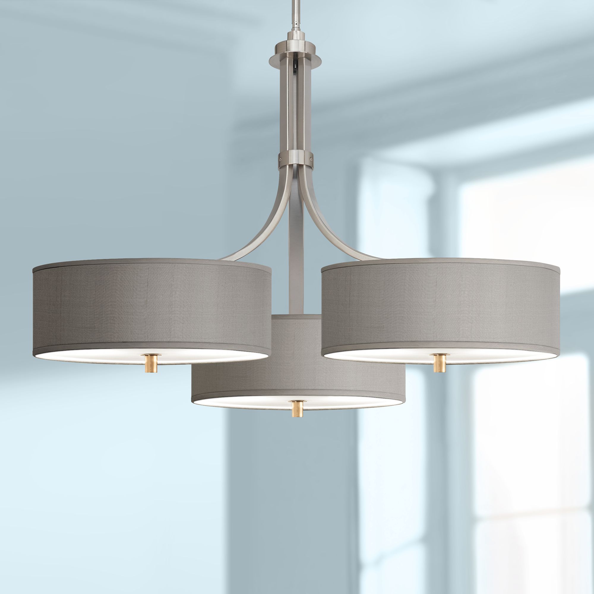 triple shade pendant light