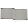Gray Faux Silk Set of 2 Drum Lamp Shades 15x16x11 (Spider)