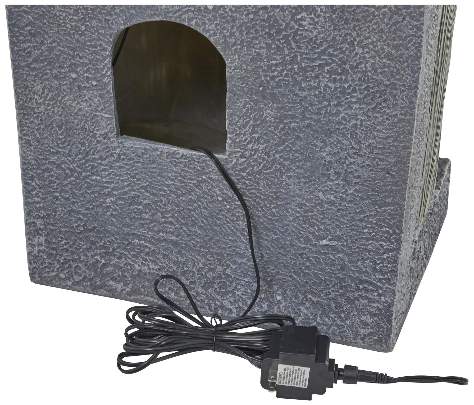 Image 2 Gray Fiberglass Contemporary Fountain, 16" x 11" x 38" more views