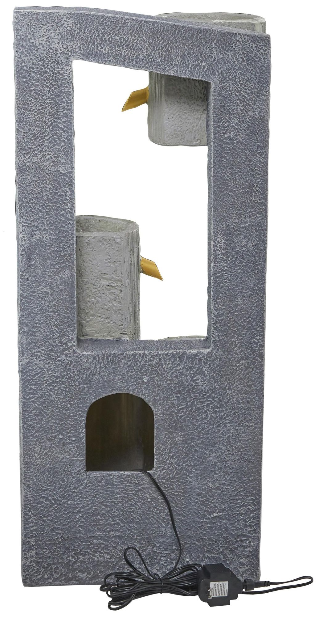 Image 5 Gray Fiberglass Contemporary Fountain, 16" x 11" x 38" more views