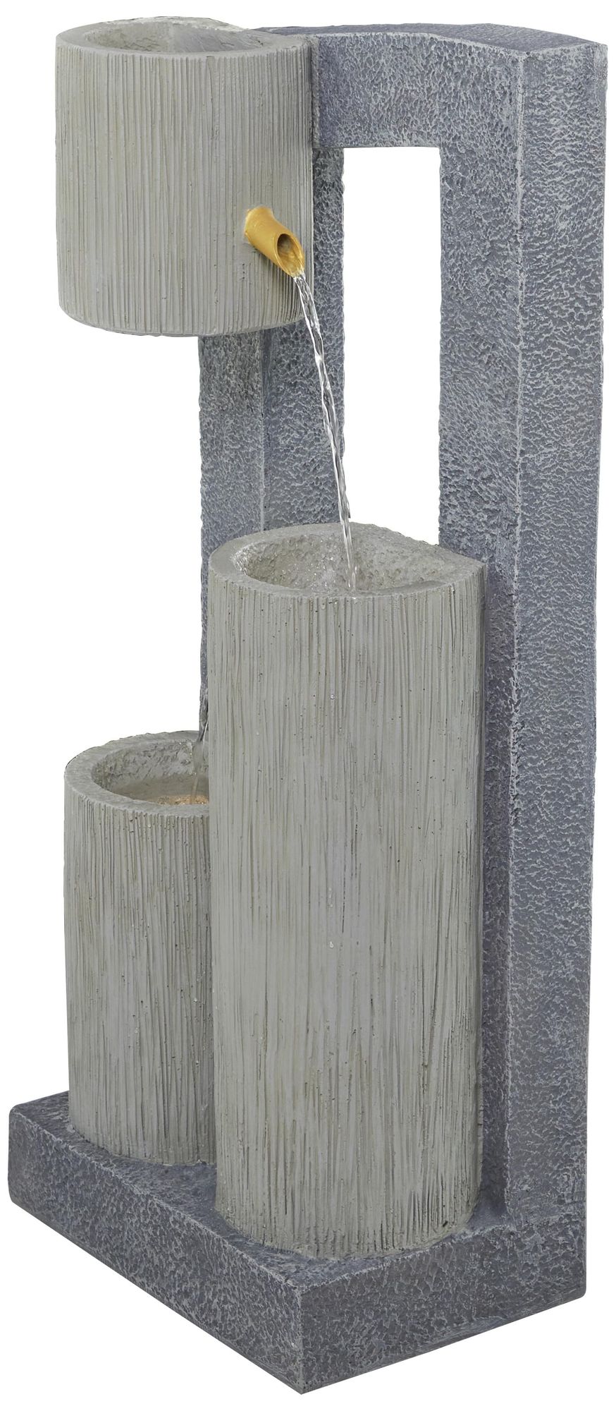 Image 6 Gray Fiberglass Contemporary Fountain, 16" x 11" x 38" more views