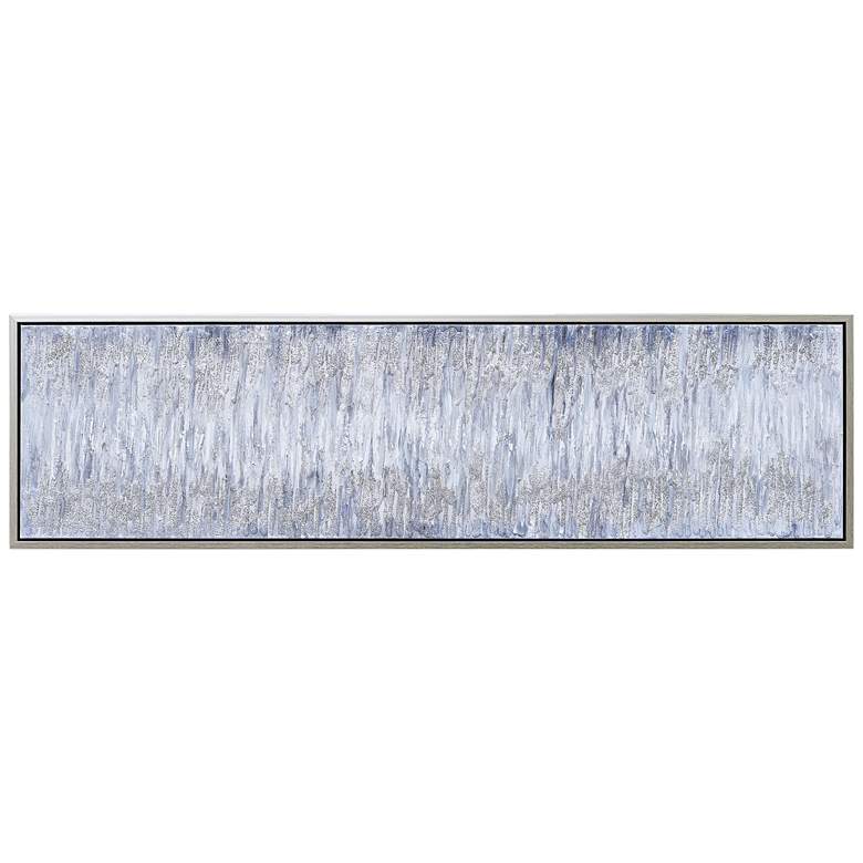 Image 2 Gray Field 72" Wide Textured Metallic Framed Canvas Wall Art