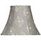 Gray Floral Embroidered Bell Lamp Shade 7x14x11 (Spider)