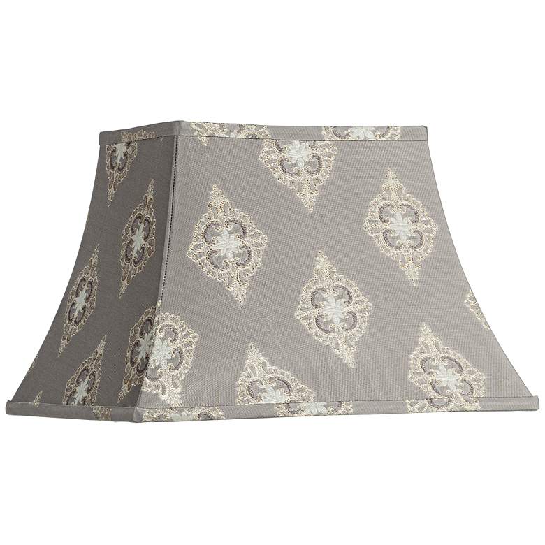 Image 1 Gray Floral Embroidered Shade 7/10x12/16x11 (Spider)