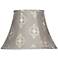 Gray Flower Embroidered Bell Lamp Shade 8x15x11 (Spider)