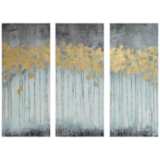 Gray Forest 35&quot; High 3-Piece Gel Coat Canvas Wall Art Set