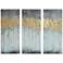 Gray Forest 35" High 3-Piece Gel Coat Canvas Wall Art Set