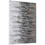 Gray Frequency 40" Wide Textured Metallic Canvas Wall Art in scene