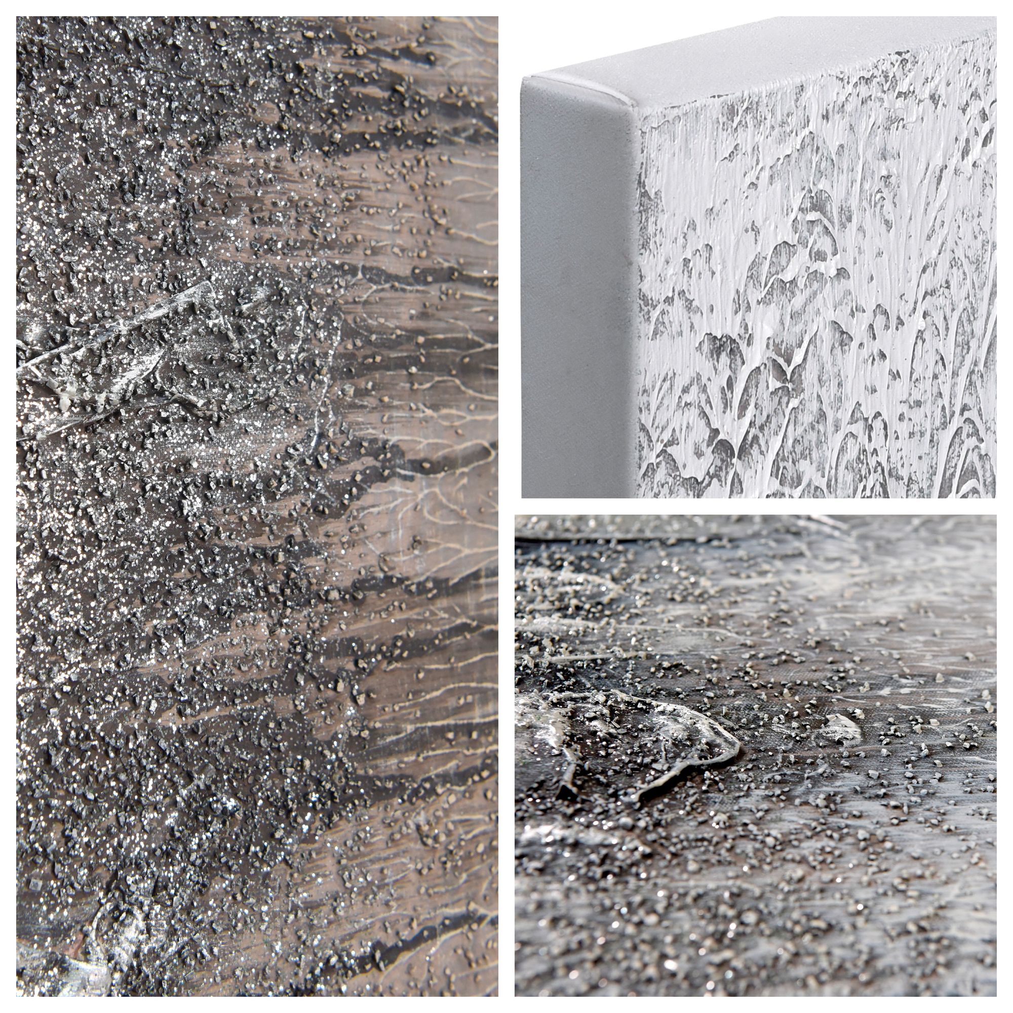 Gray Frequency 40" Wide Textured Metallic Canvas Wall Art in scene