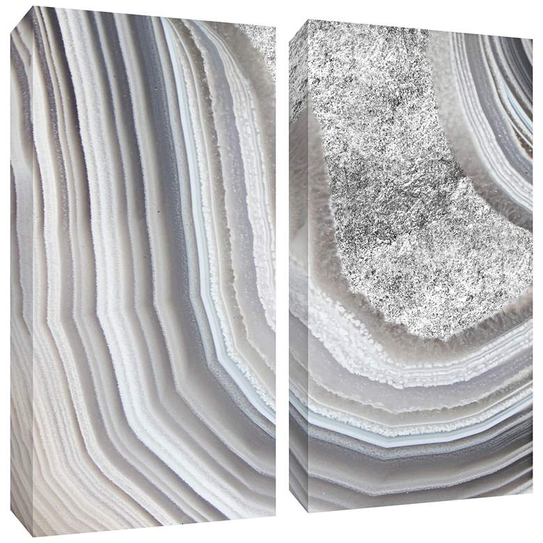 Image 1 Gray Geodes 40 inch High 2-Piece Canvas Wall Art Set