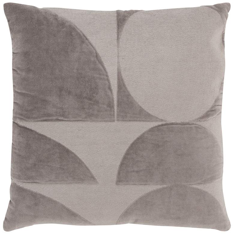 Image 1 Gray Geometric 20" x 20" Down Filled Throw Pillow
