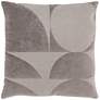 Gray Geometric 20" x 20" Down Filled Throw Pillow