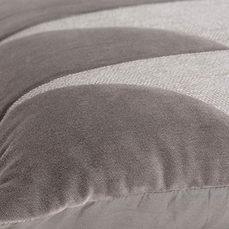 Image 2 Gray Geometric 20" x 20" Down Filled Throw Pillow more views