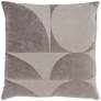 Gray Geometric 20" x 20" Poly Filled Throw Pillow