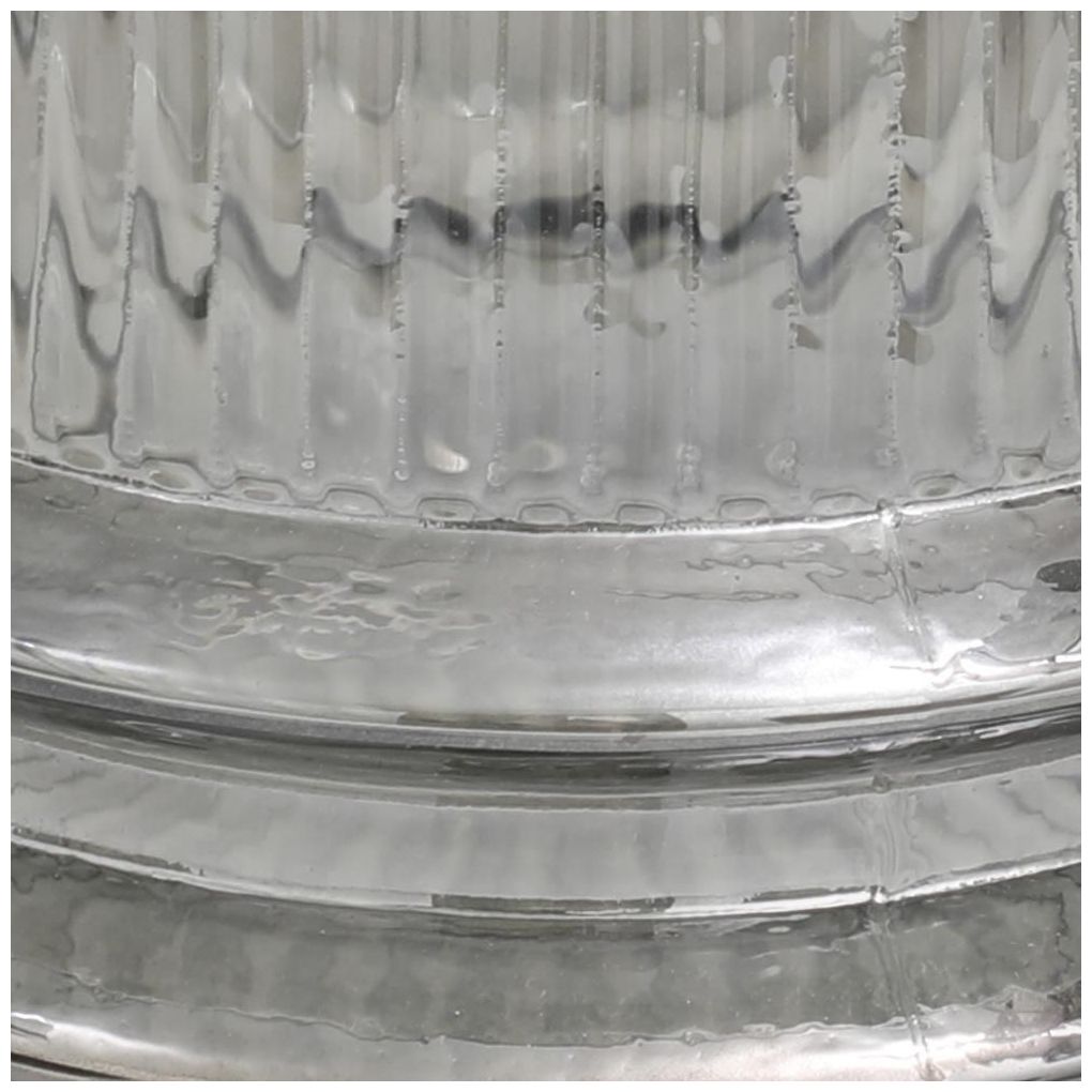 Image 7 Gray Glass Modern Candle Holder, 9" x 9" x 12" more views