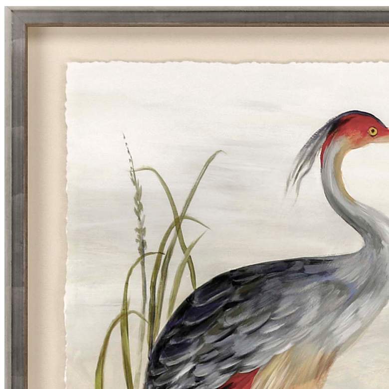 Image 3 Gray Heron 44" High Hand-Finished Framed Wall Art more views