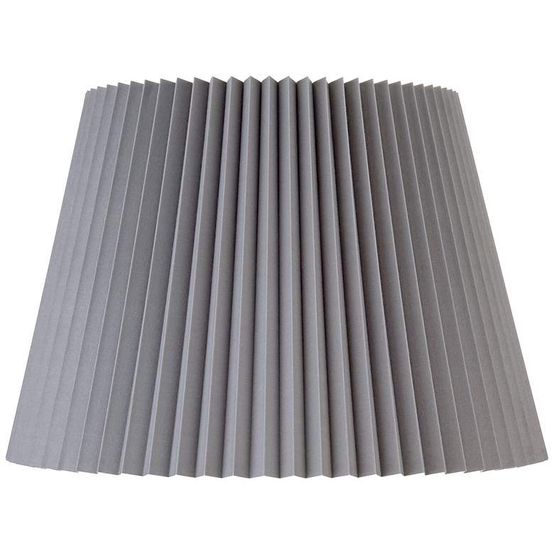 Image 1 Gray Knife Pleat Empire Shade 11x16x11 (Spider)