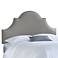 Gray Linen Nail Button High Arch Notched Headboard