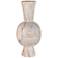 Gray Marbleized 22" High White Wood Tall Decorative Vase