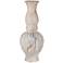 Gray Marbleized 24"H White Wood Double Gourd Vase