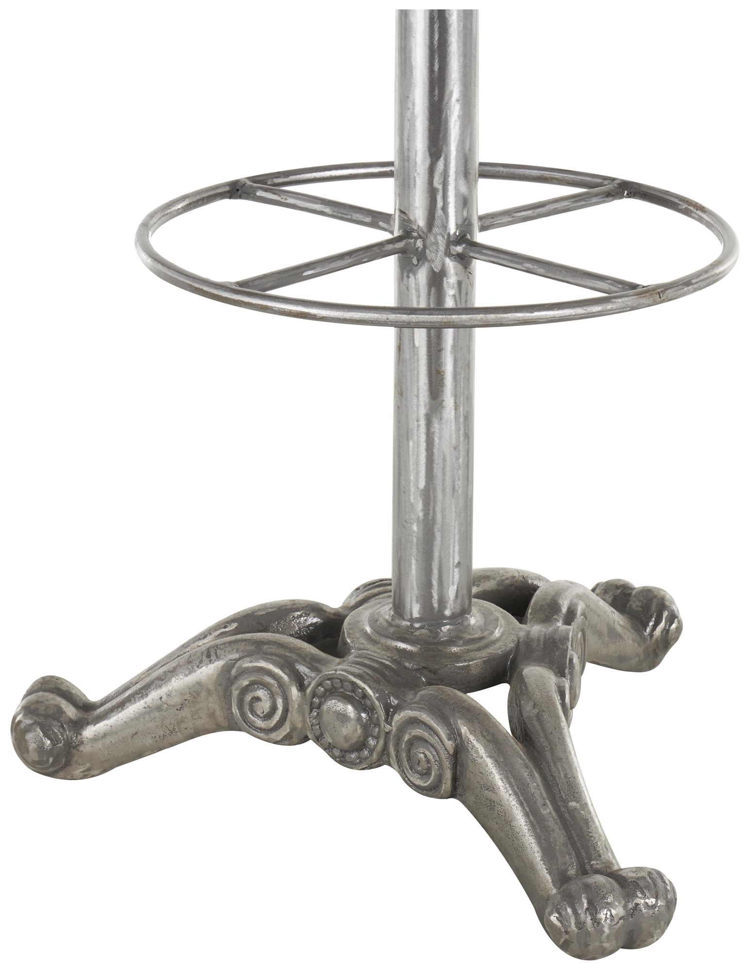 Image 4 Gray Metal Contemporary Bar Stool, 17" x 17" x 31" more views