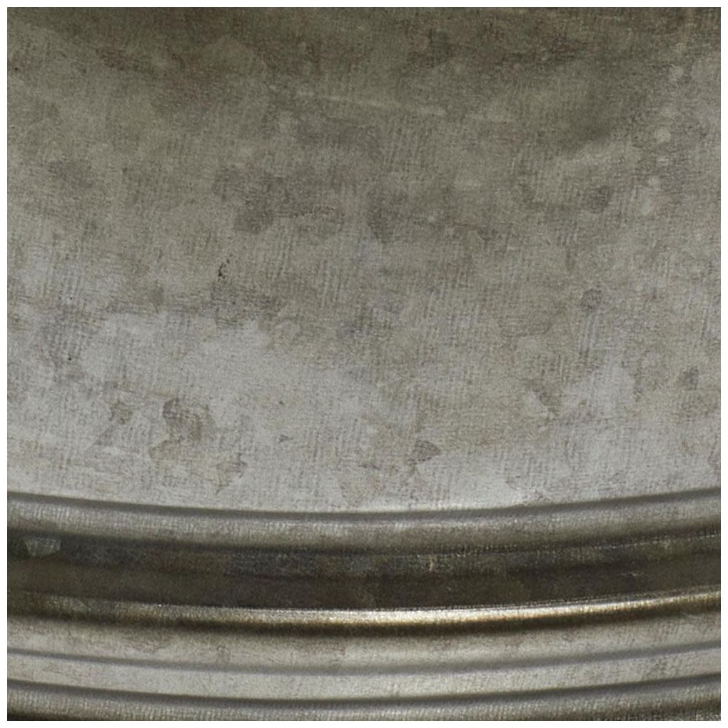 Gray Metal Farmhouse Fountain, 15" x 15" x 28"