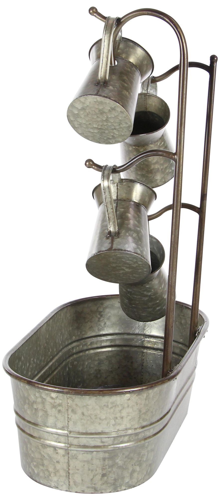 Image 6 Gray Metal Farmhouse Fountain, 24" x 13" x 34" more views