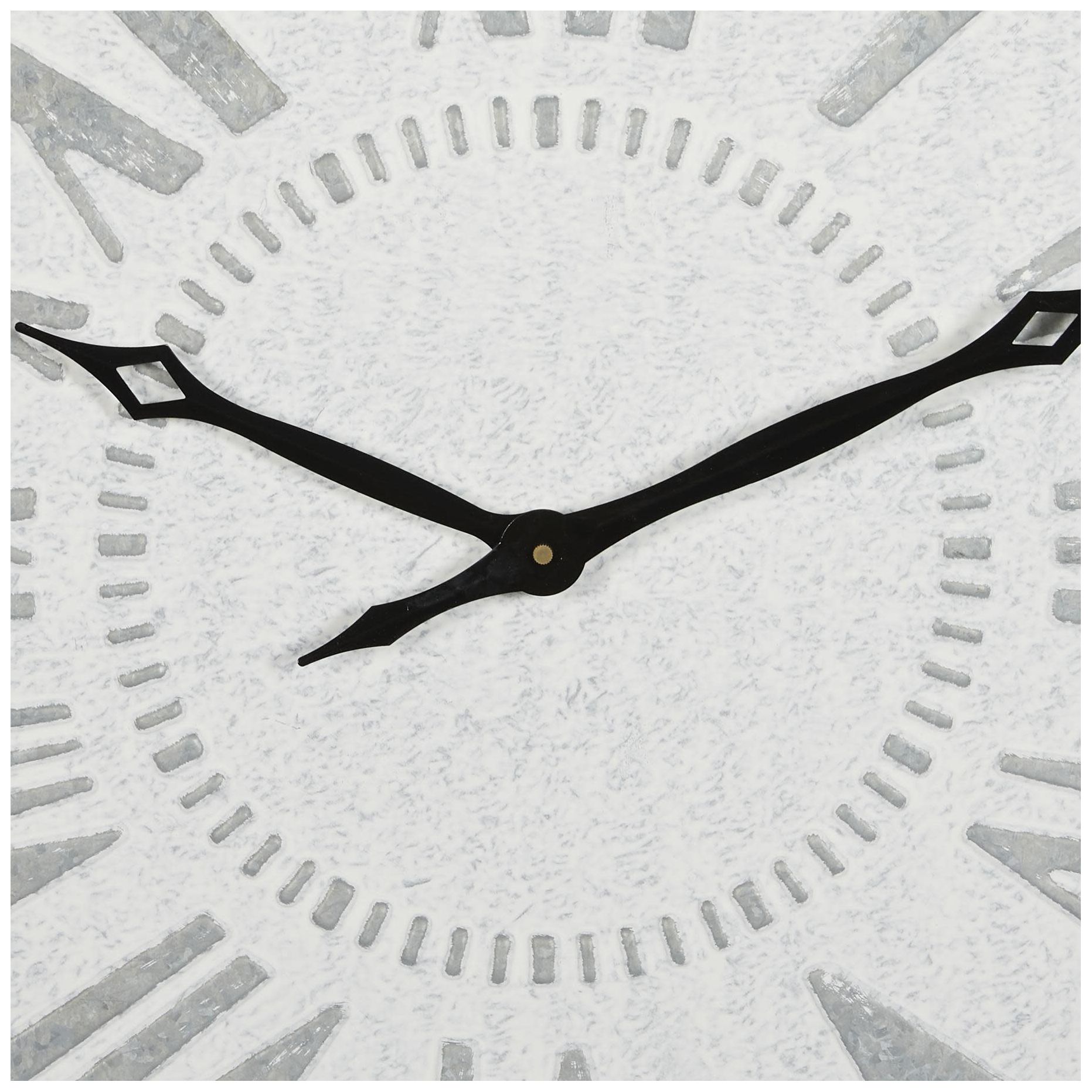 Image 4 Gray Metal Farmhouse Wall Clock, 25" x 2" x 25" more views