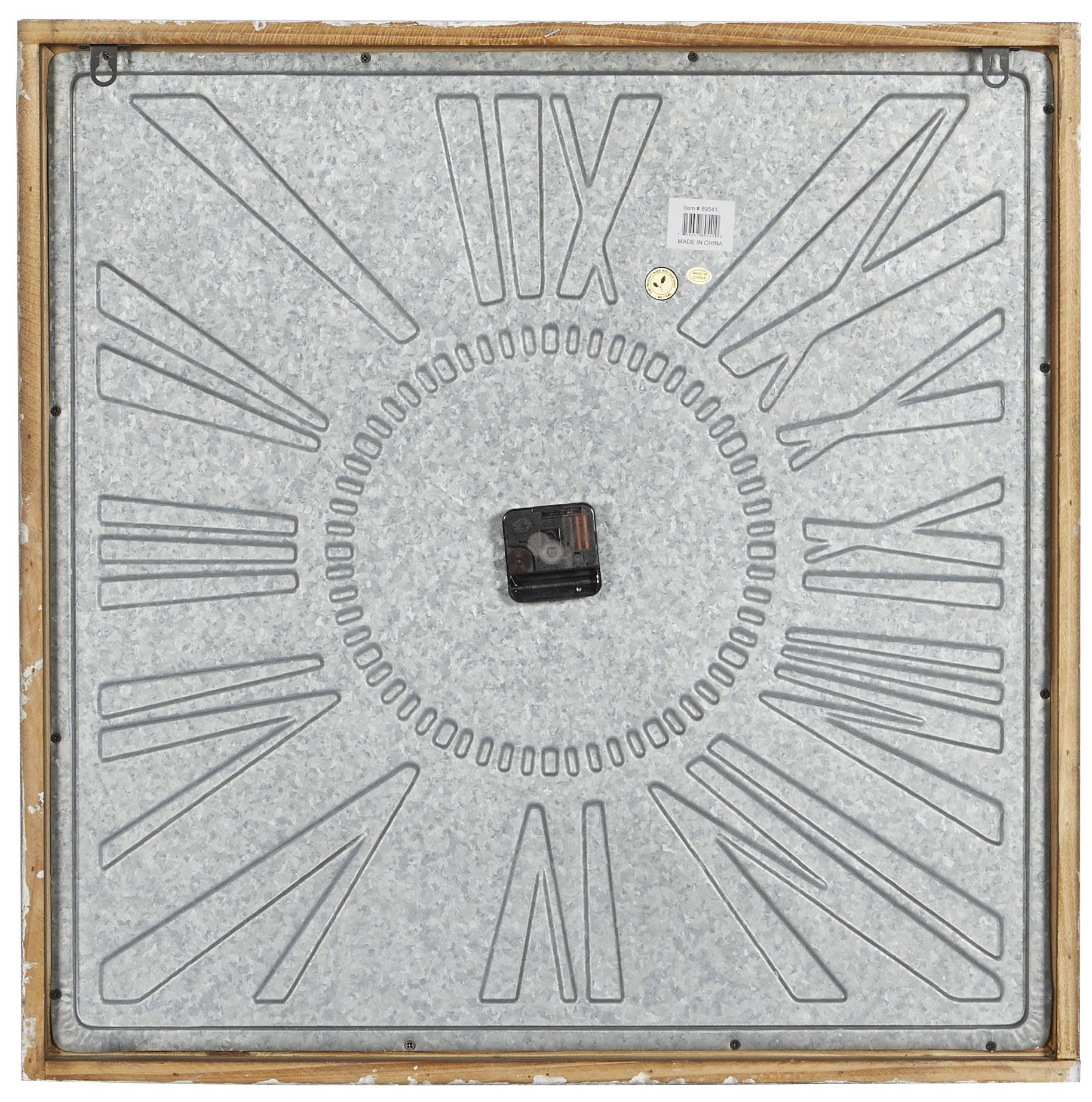 Image 5 Gray Metal Farmhouse Wall Clock, 25" x 2" x 25" more views