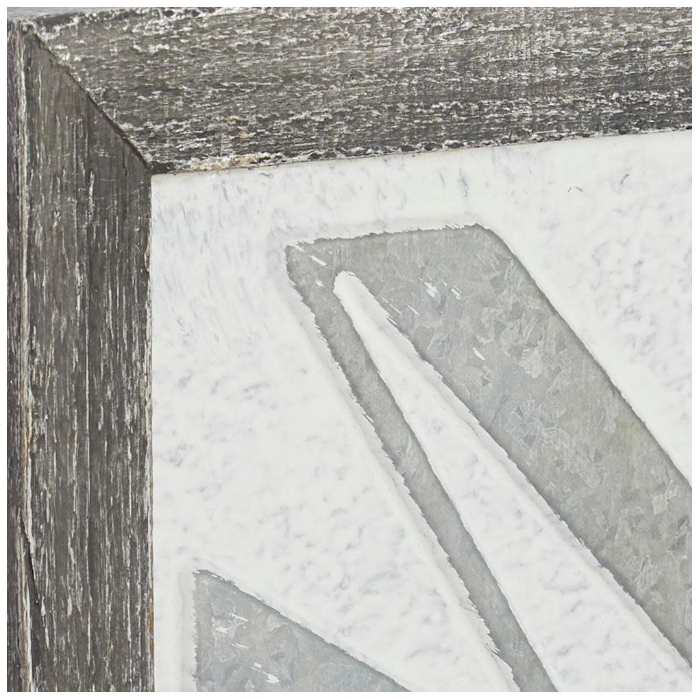 Gray Metal Farmhouse Wall Clock, 25" x 2" x 25"