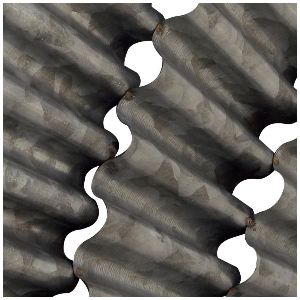 Image 7 Gray Metal Farmhouse Wall Mirror, 37" x 2" x 37" more views