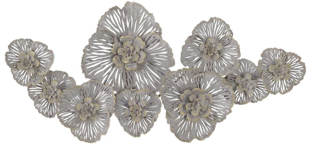 Image 2 Gray Metal Rustic Wall Decor, 45" x 4" x 20"