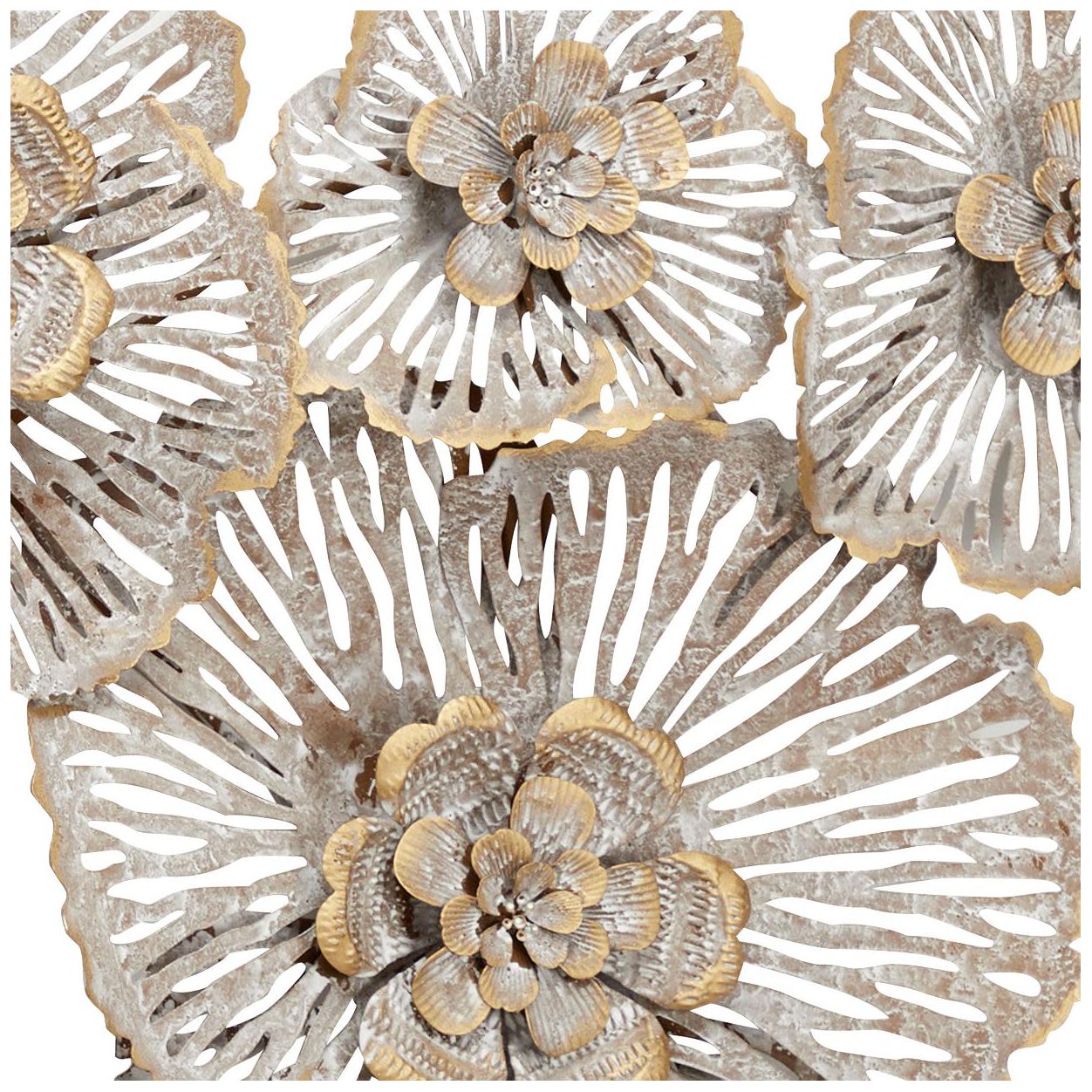 Image 3 Gray Metal Rustic Wall Decor, 45" x 4" x 20" more views