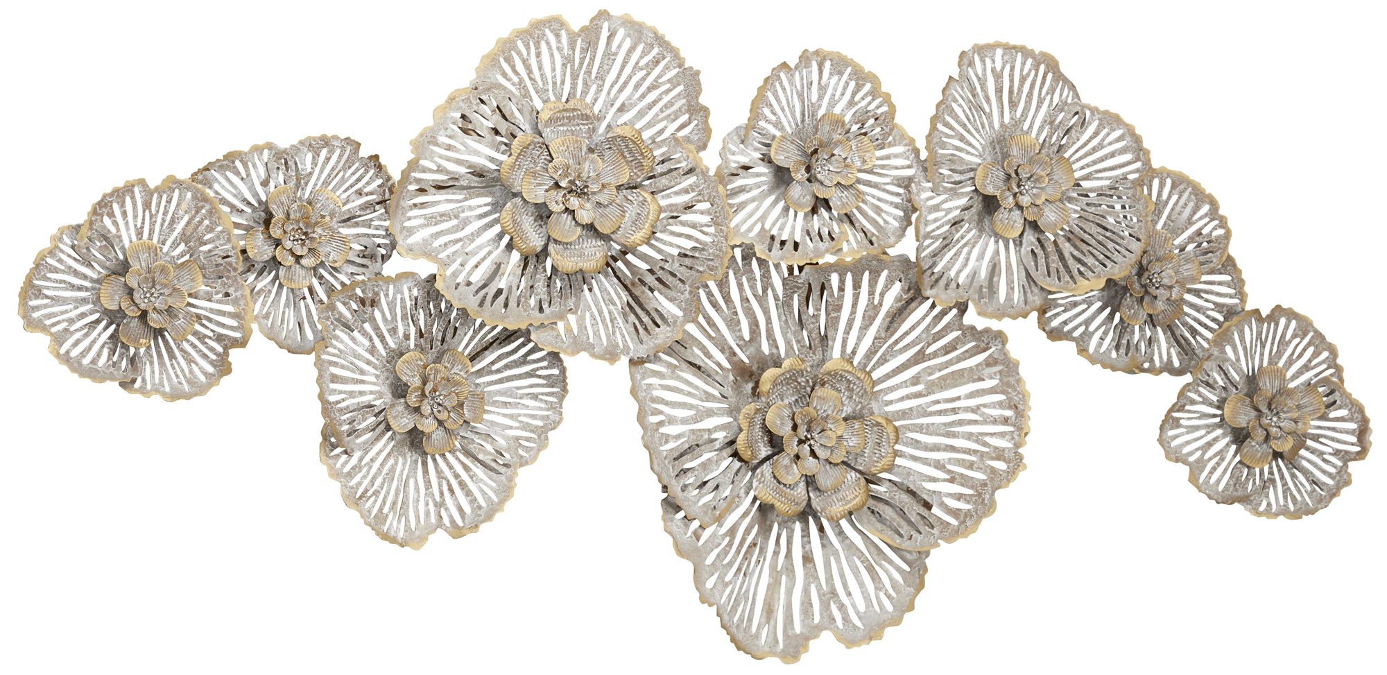 Image 5 Gray Metal Rustic Wall Decor, 45" x 4" x 20" more views