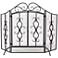 Gray Metal Traditional Fireplace Screen, 60" x 24" x 40"
