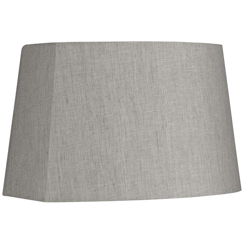 Image 1 Gray Modified Oval Lamp Shade 10/12.5x11/15x10 (Spider)