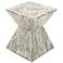 Gray Mother of Pearl Shell Contemporary Accent Table, 16" x 16" x 19"