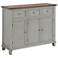 Gray Oak 48" Wide 3-Drawer & 3-Door Wooden Cabinet
