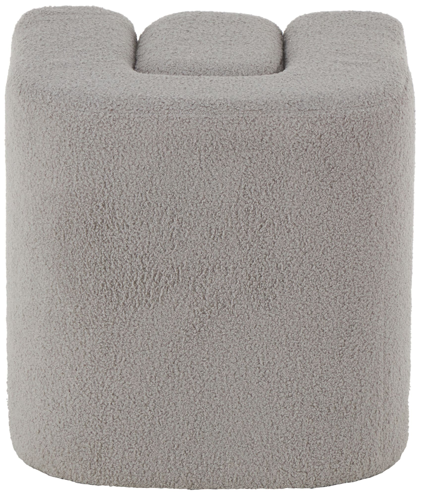 Image 5 Gray Polyester Contemporary Ottoman, 18" x 18" x 18" more views