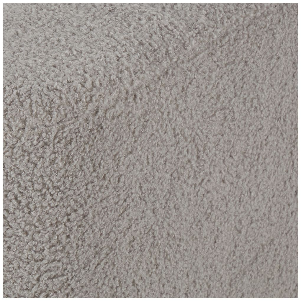 Gray Polyester Contemporary Ottoman, 18" x 18" x 18"