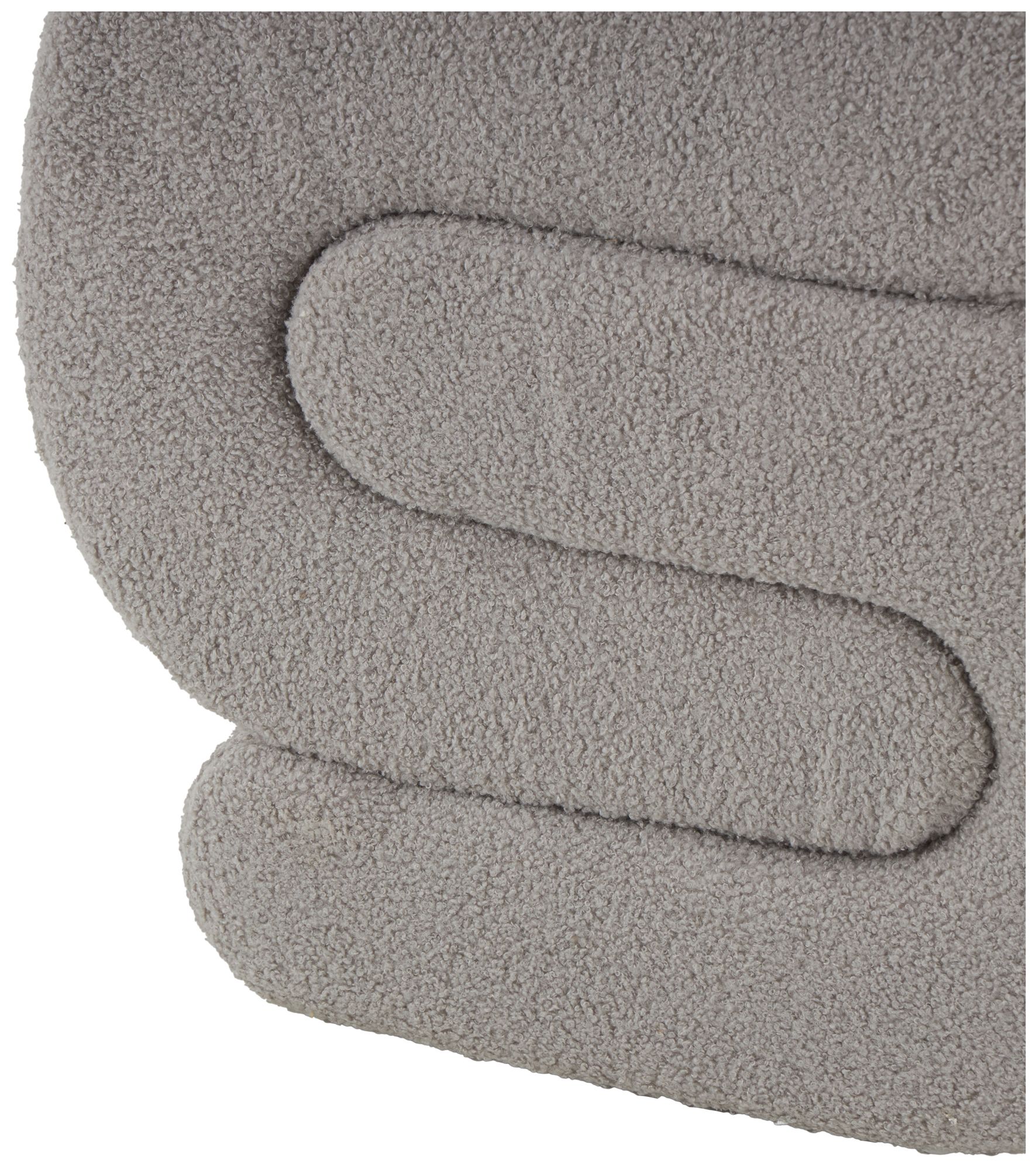 Image 2 Gray Polyester Contemporary Ottoman, 20" x 18" x 19" more views