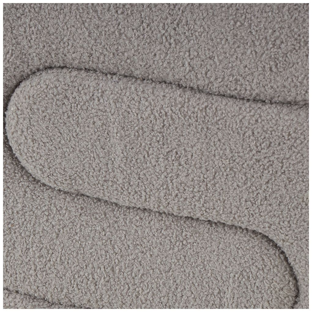 Gray Polyester Contemporary Ottoman, 20" x 18" x 19"