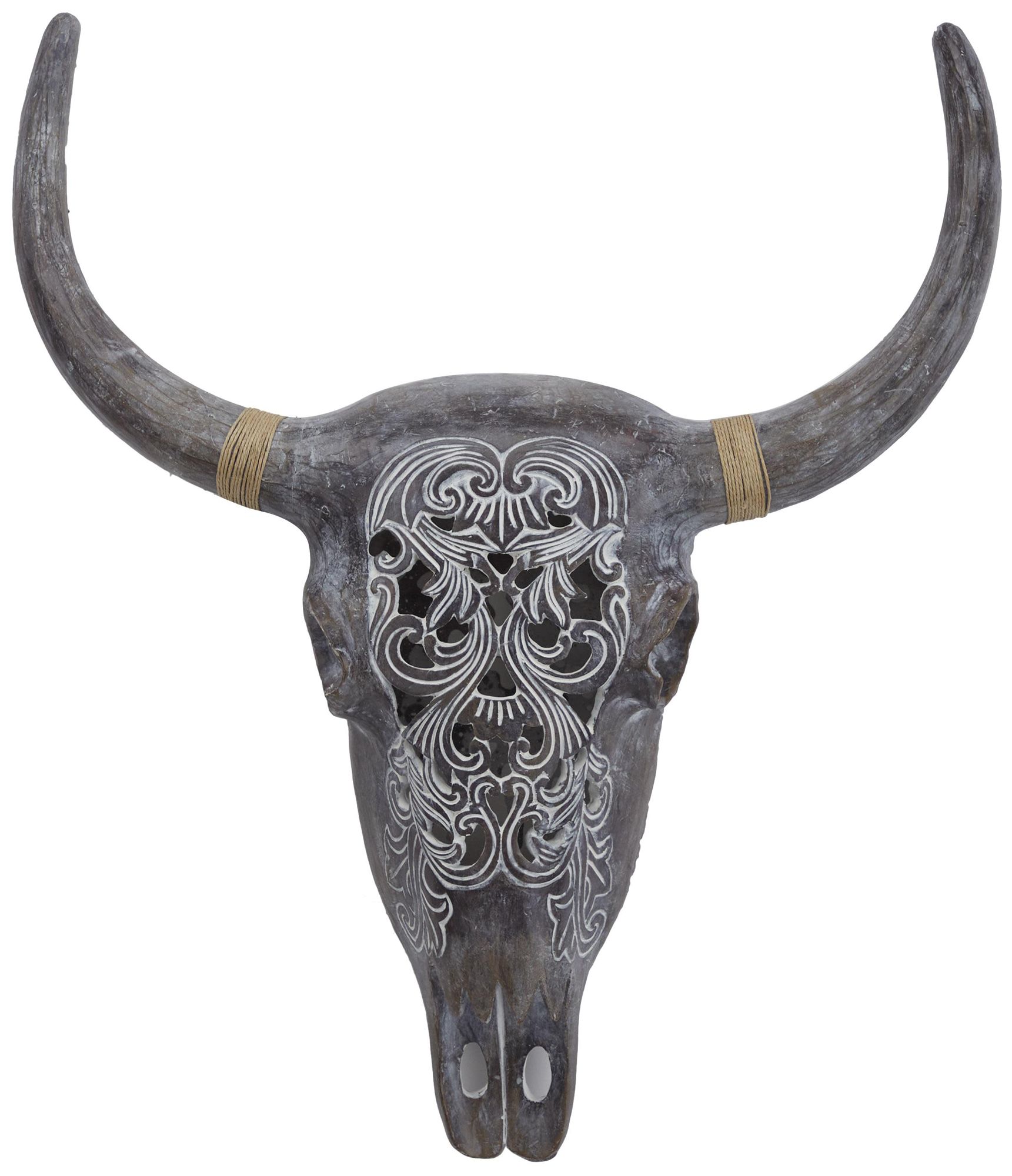 Image 2 Gray Polyresin Bohemian Wall Decor, 20" x 5" x 23"