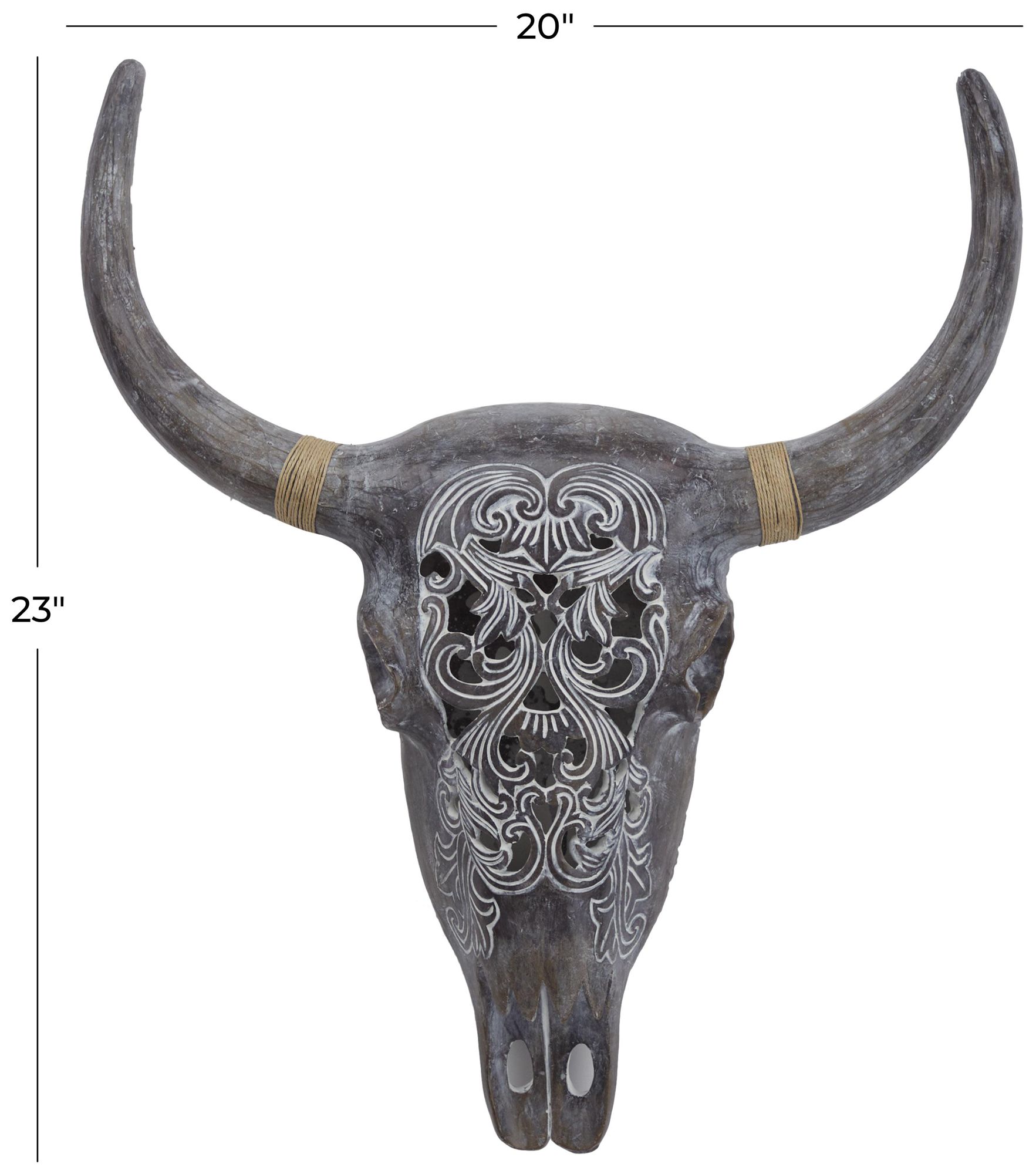 Image 6 Gray Polyresin Bohemian Wall Decor, 20" x 5" x 23" more views