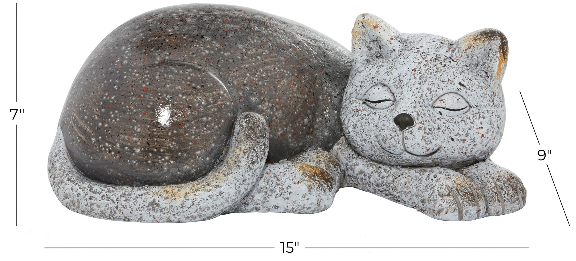 Image 7 Gray Polystone Country Garden Sculpture, 15" x 9" x 7" more views