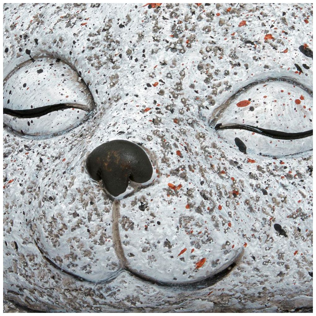 Gray Polystone Country Garden Sculpture, 15" x 9" x 7"